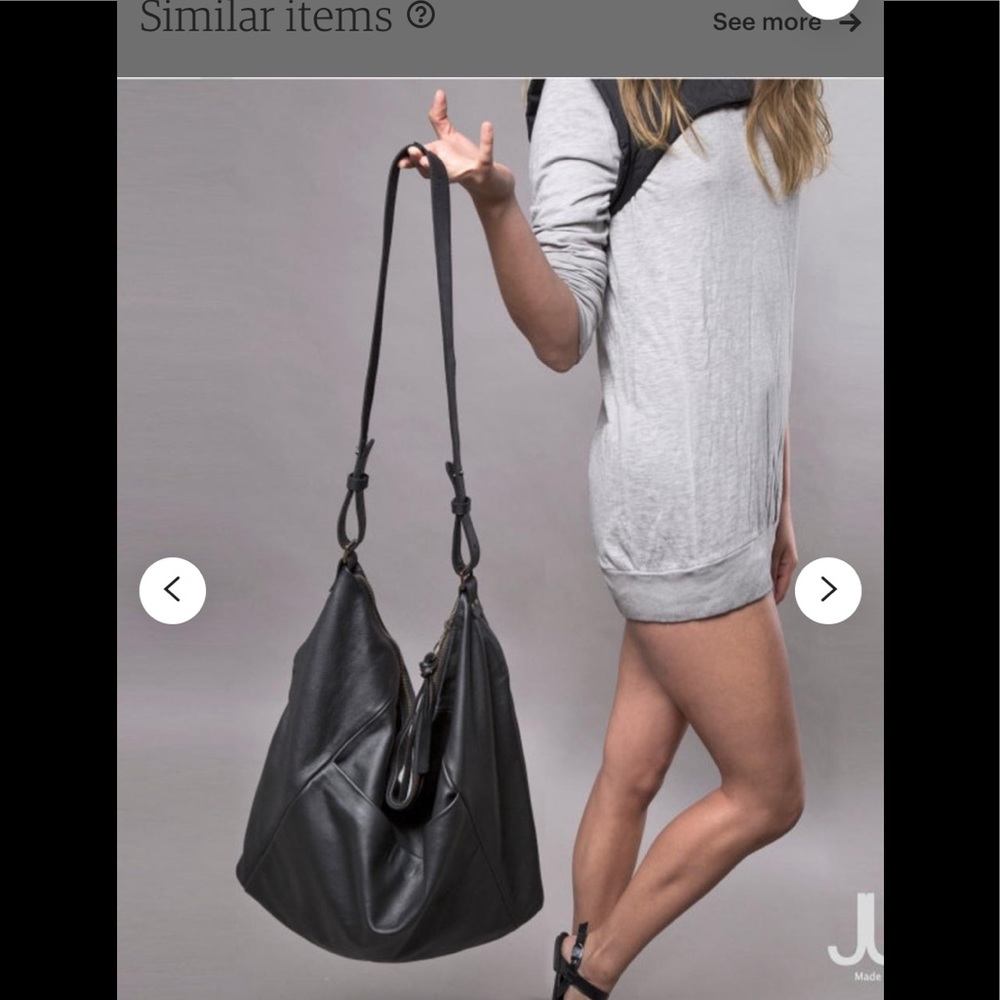 Aristolasia Italian Hobo black leather bag